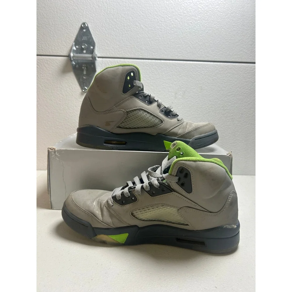 Air Jordan 5 Retro Green Bean Silver Flint Grey 9.5m #2704
